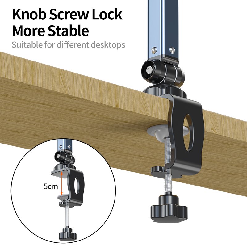LanParte Studio Desktop Microphone Stand Professional High Quality Metal Desktop Adjustable Heavy Duty Microphone Desk Arm Stand
