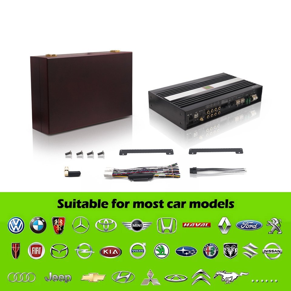 Sennuopu X12 8 Ch Amp Power Processor 12 Channel Car Dsp Amplifier Car Audio 12V 1000W Universal HD Media Player 20 - 20000 Hz