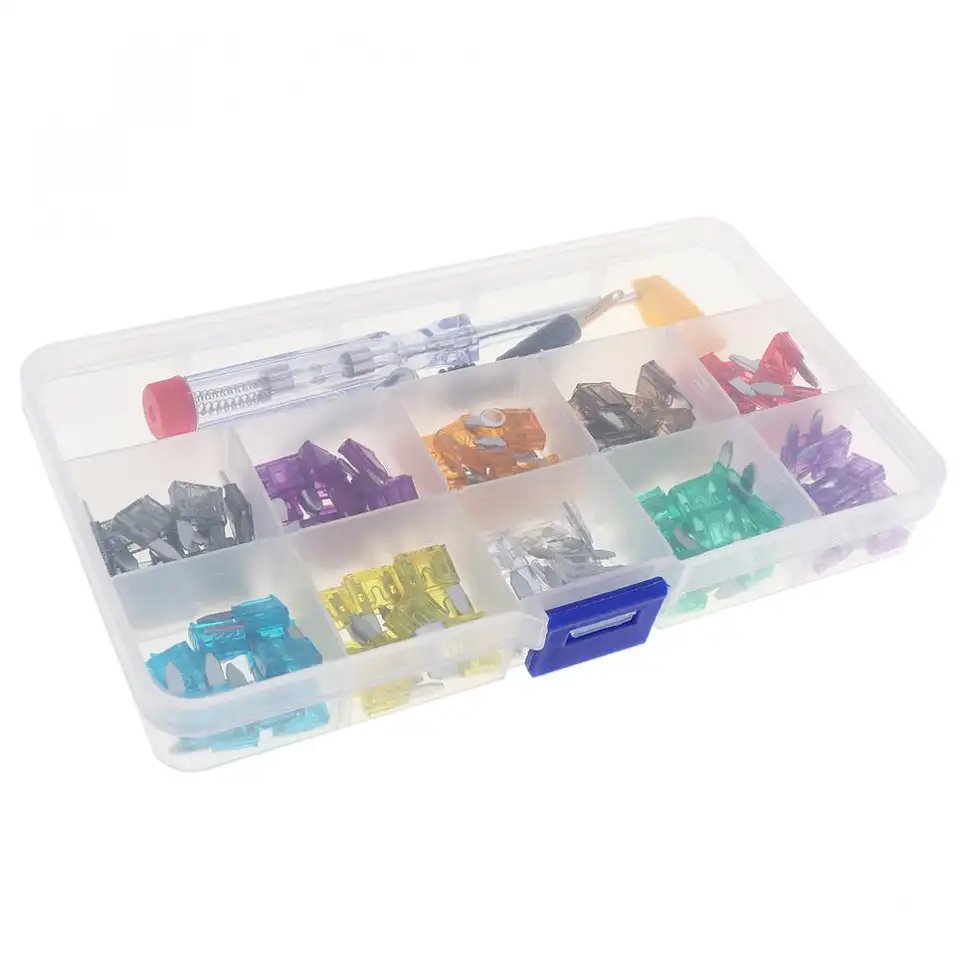 Sundimo 100Pcs Fuses Automotive Kit - Blade Auto Fuse Assortment Mini Car Fuse for Marine, RV, Camper, Boat, Truck