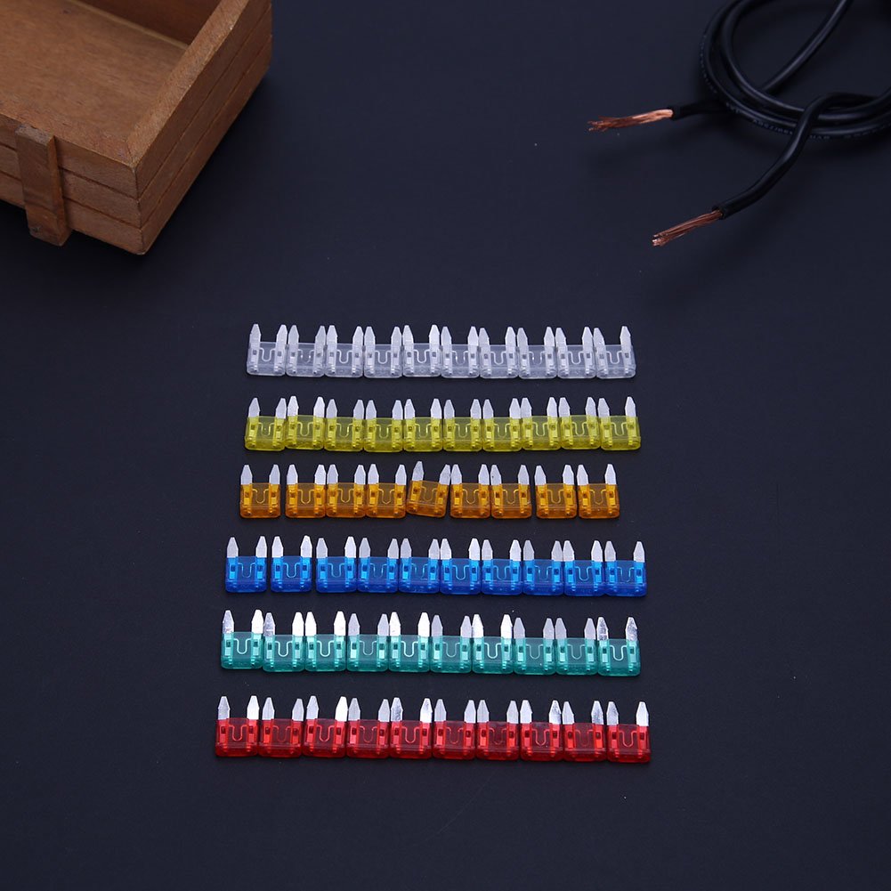 Sundimo 100Pcs Fuses Automotive Kit - Blade Auto Fuse Assortment Mini Car Fuse for Marine, RV, Camper, Boat, Truck