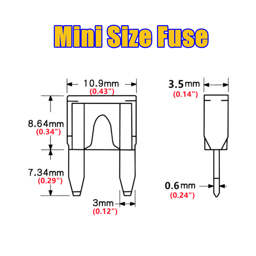 Sundimo 100Pcs Fuses Automotive Kit - Blade Auto Fuse Assortment Mini Car Fuse for Marine, RV, Camper, Boat, Truck