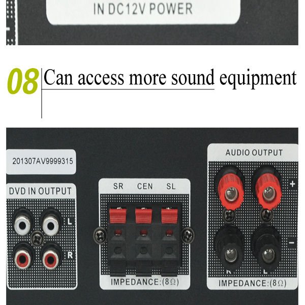 AV-9999 10-band Equalizer 4-Mic Input Echo/balance Sound Professional Amplifier