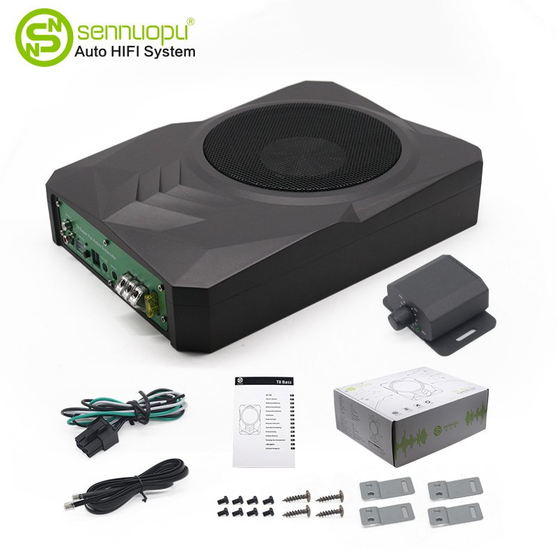 Sennuopu Car Active 8" Subwoofer Power Car Audio Under Seat Subwoofer