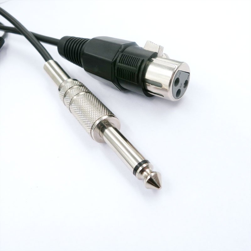 Factory Wholesale Microphone Audio Spring Cable 6.35 to XLR, Suitable for Audio Input Coil Extension Cable of Power Amplifier