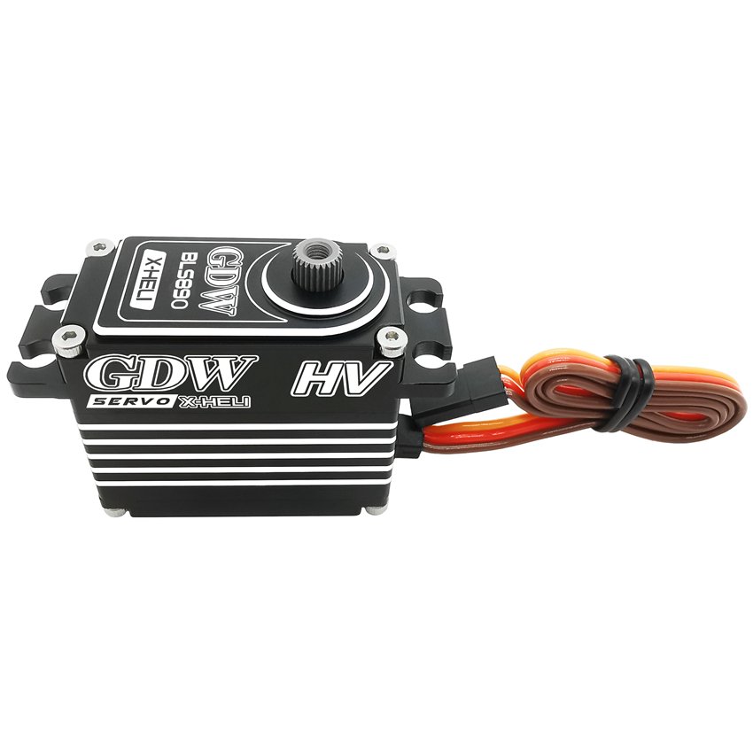 GDW BLS890HV 19KG Torque Steel Gear Slant Plate Brushless Motor High Speed Digital Servo for Helicopter