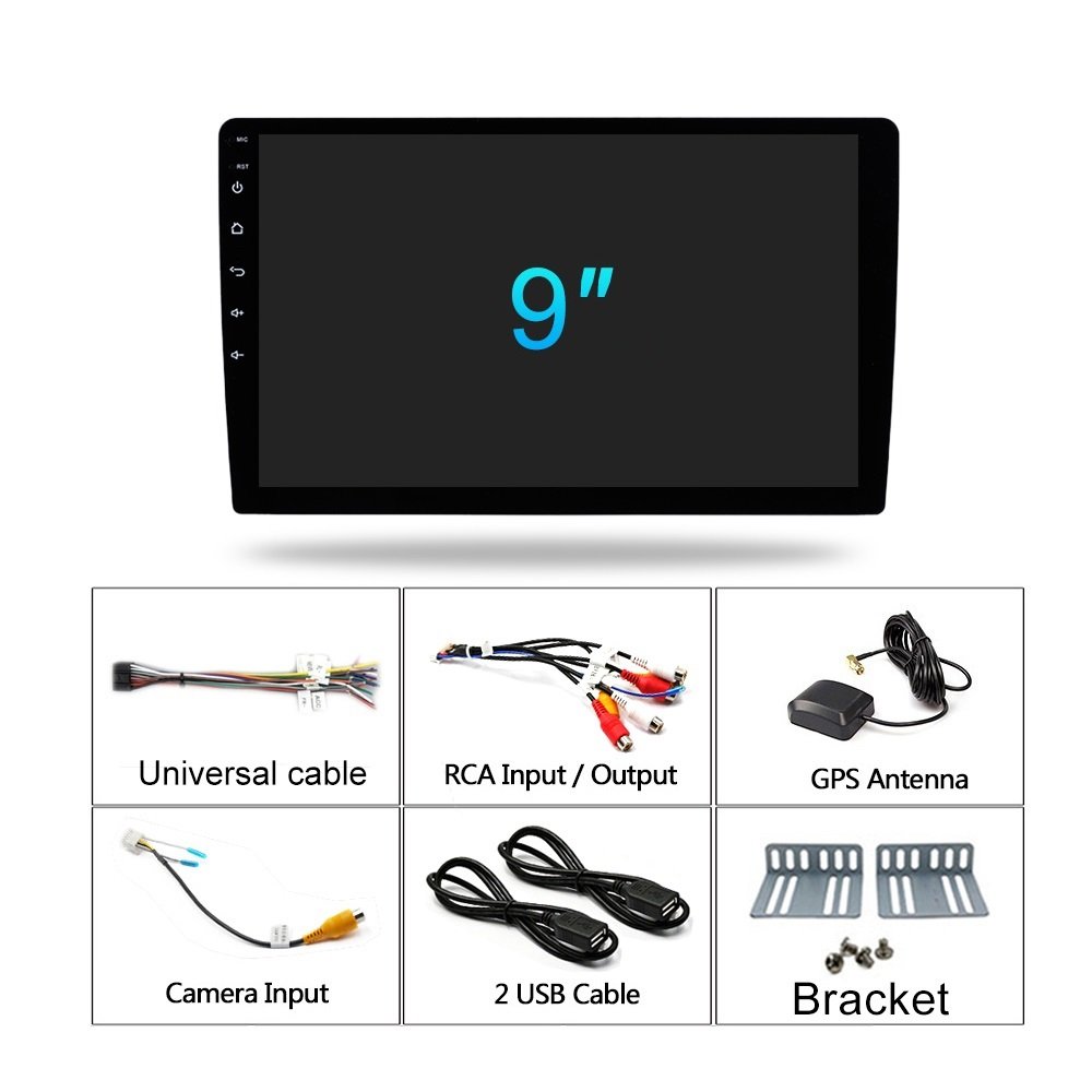 10.1 Inch Car Android Radio Auto Stereo 2.5D Screen Wireless WIFI GPS Quad Core 1+16g Rom for Universal