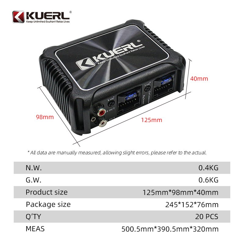 New 4-Channel Class AB Car Audio Amplifier Processor DSP Car Amplifier for Android Big Screen