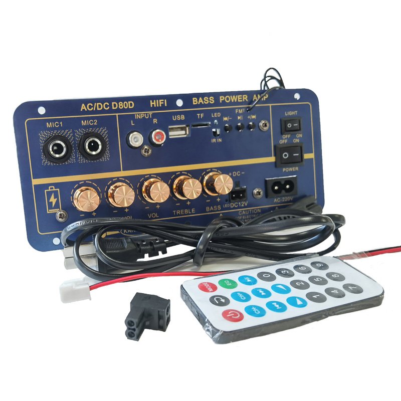 Professional 60W Rechargeable Mini Amplifier Receiver Outdoor Audio Sound System Bluetooth Digital Power Portable Cars