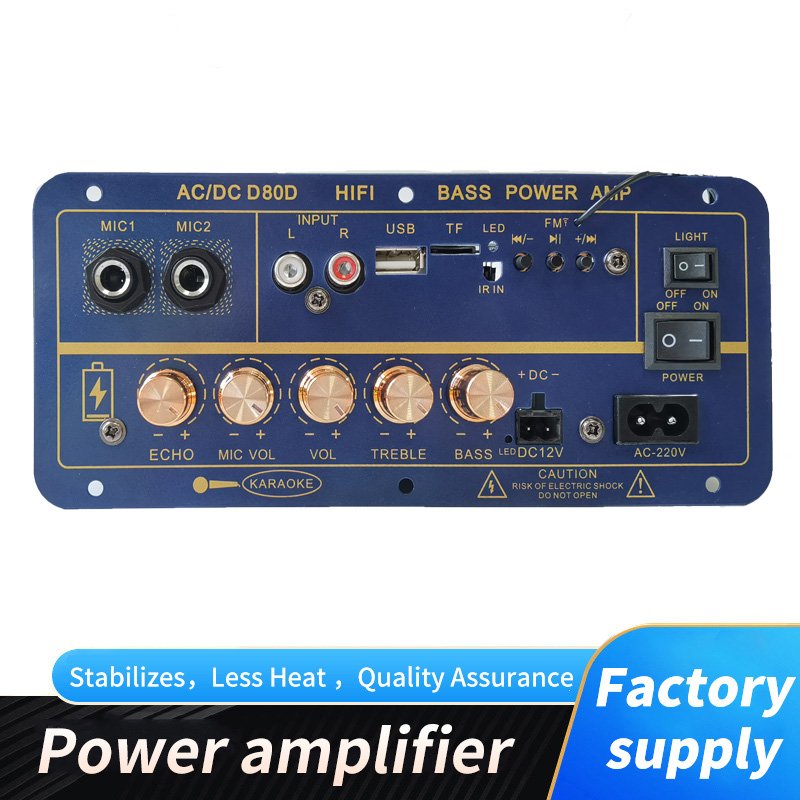 Professional 60W Rechargeable Mini Amplifier Receiver Outdoor Audio Sound System Bluetooth Digital Power Portable Cars