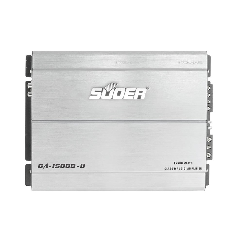 Silver Class D Monoblock Car Amplifier 1500Wrms High-Powered Audio Enhancement