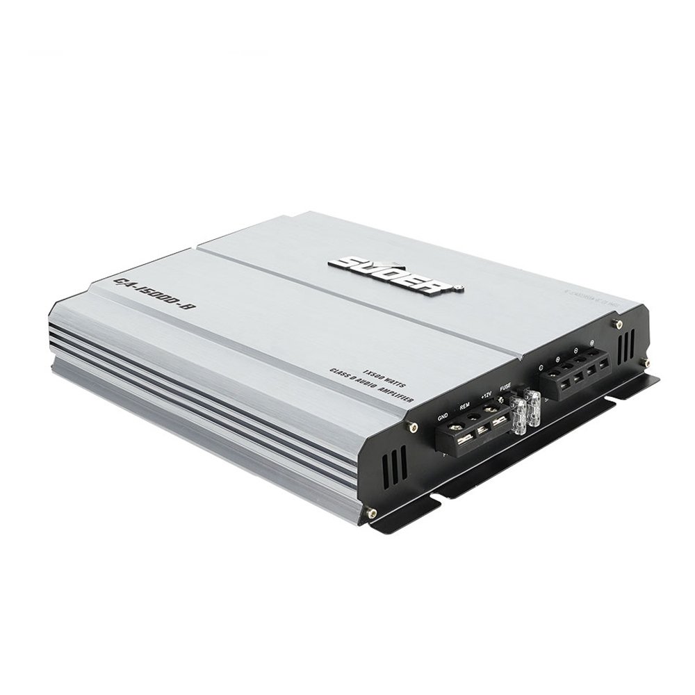 Silver Class D Monoblock Car Amplifier 1500Wrms High-Powered Audio Enhancement