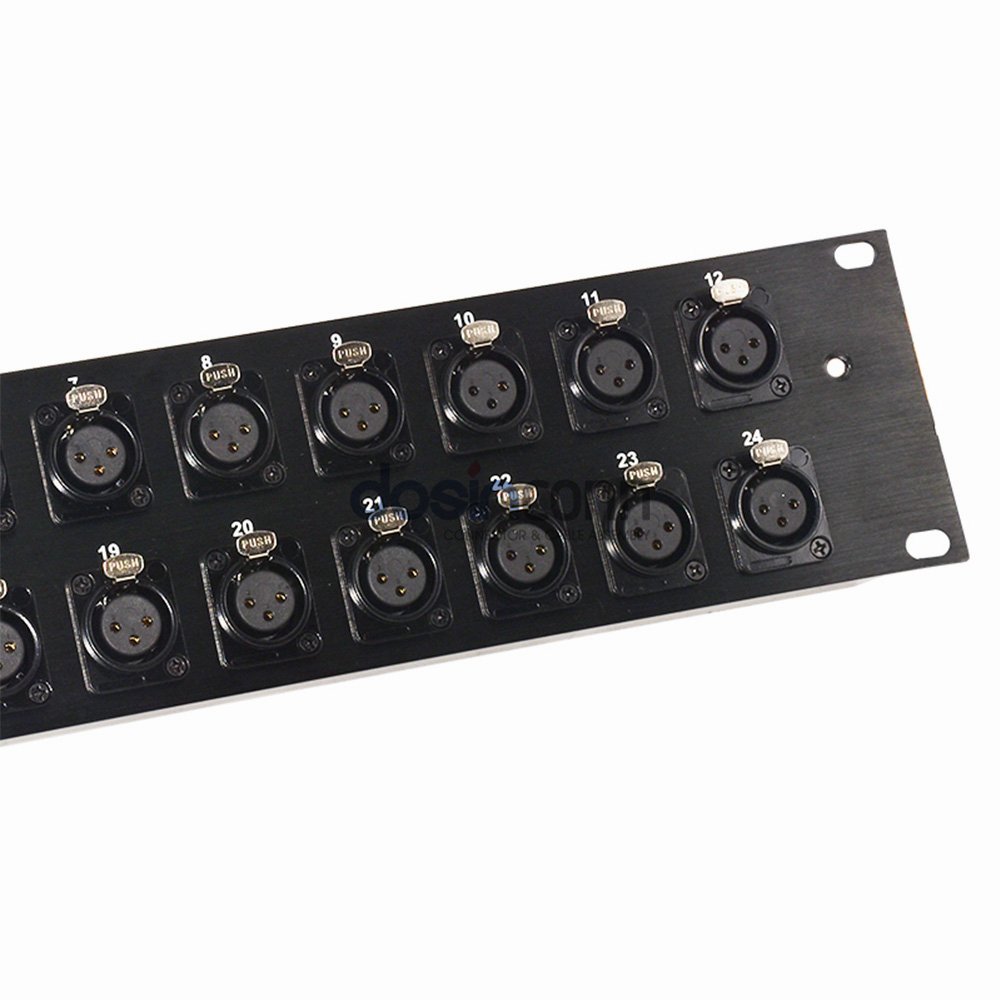 Voice Patch Panel 35pin Connector 2U 24 Way 3Pin Male Female XLR Adapter Wall Patch Panel For Audio Video Led Video Wall Panel