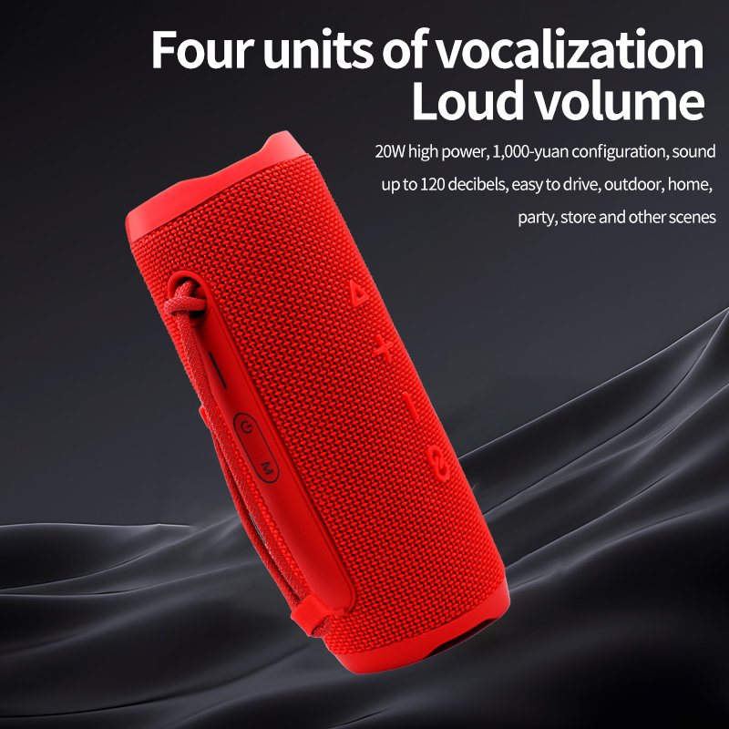 Super Quality Dual BT Speaker IPX7 Waterproof Woven Outdoor Speaker Portable Subwoofer Wireless Speaker
