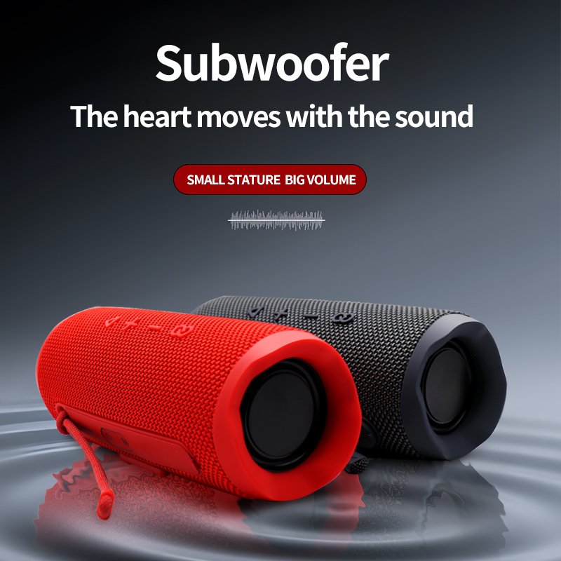 Super Quality Dual BT Speaker IPX7 Waterproof Woven Outdoor Speaker Portable Subwoofer Wireless Speaker