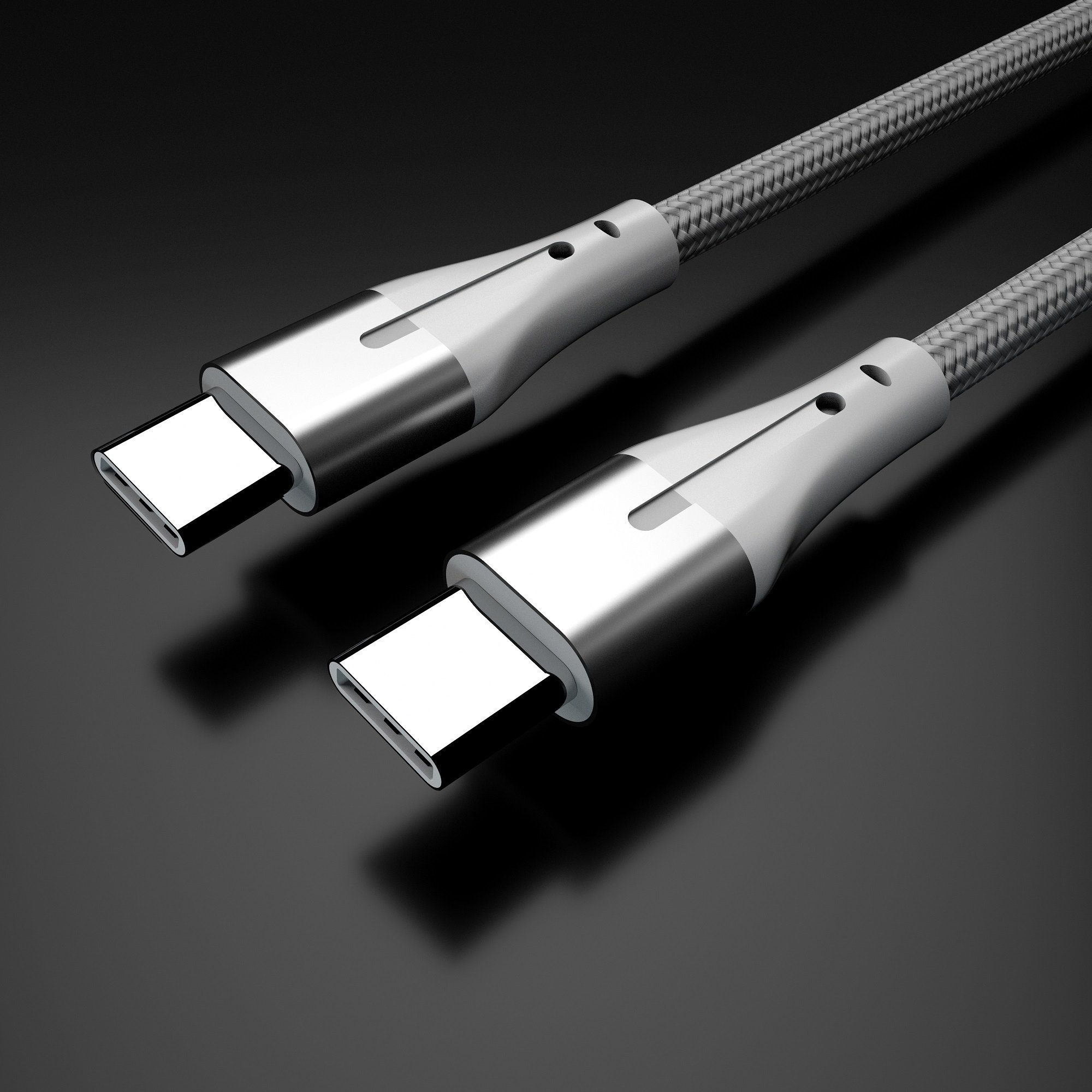 a-bst Concave fast charging usb c to type c cable 5a 100w Fabric braided type c fast charging data cable 66W for mobile phone