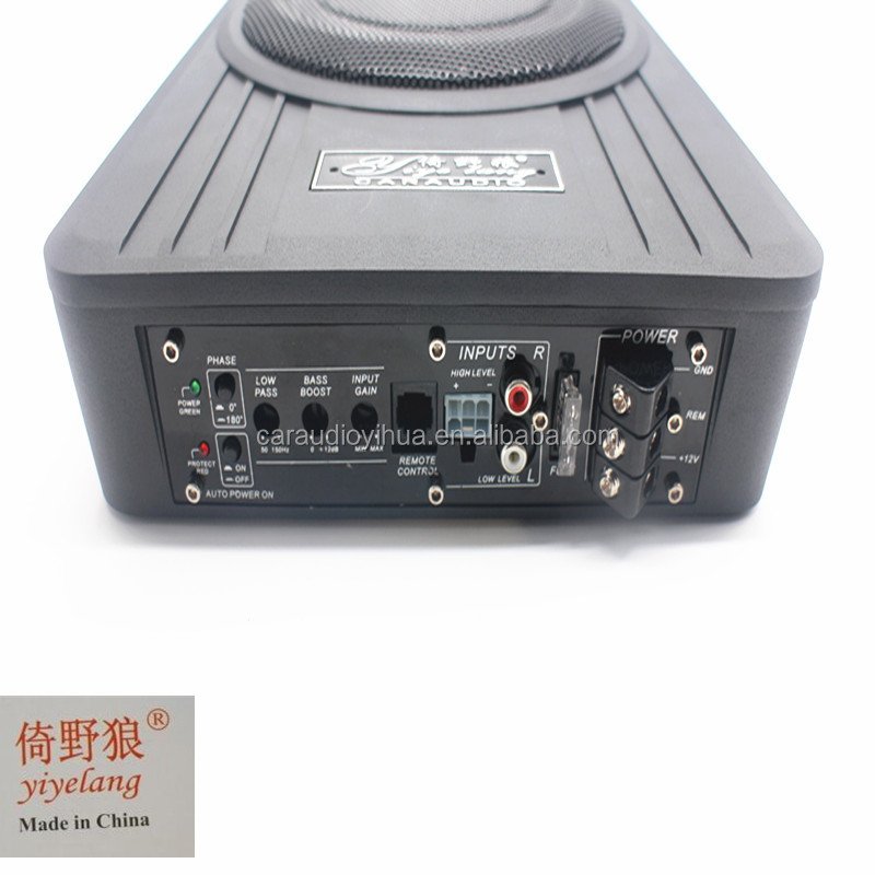 10" 12V Slim Under Seat 10s Car Active Subwoofers with Amplifier
