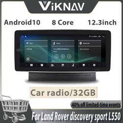 12.3inchCar Radio for Land Rover Discovery Sport L550 2015-2019 Keep the Original Vehicle System with AC Panel air Conditioning