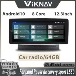 12.3inchCar Radio for Land Rover Discovery Sport L550 2015-2019 Keep the Original Vehicle System with AC Panel air Conditioning