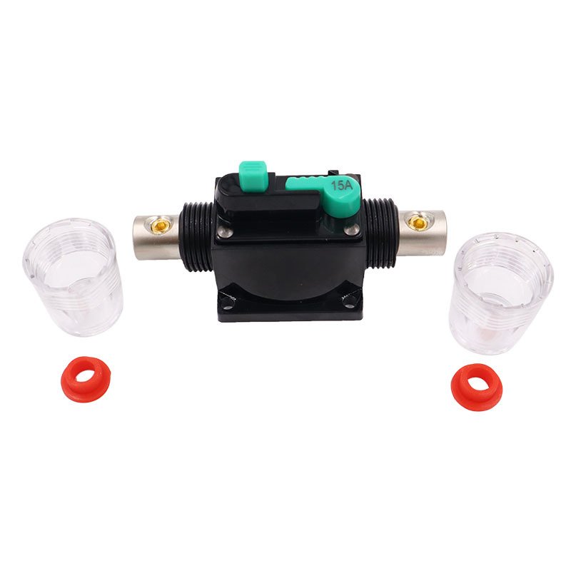 Audio Inline Circuit Breaker Reset Fuse Holder 12V-24V DC Manual Reset for Car Audio Stereo Switch and Solar Inverter System