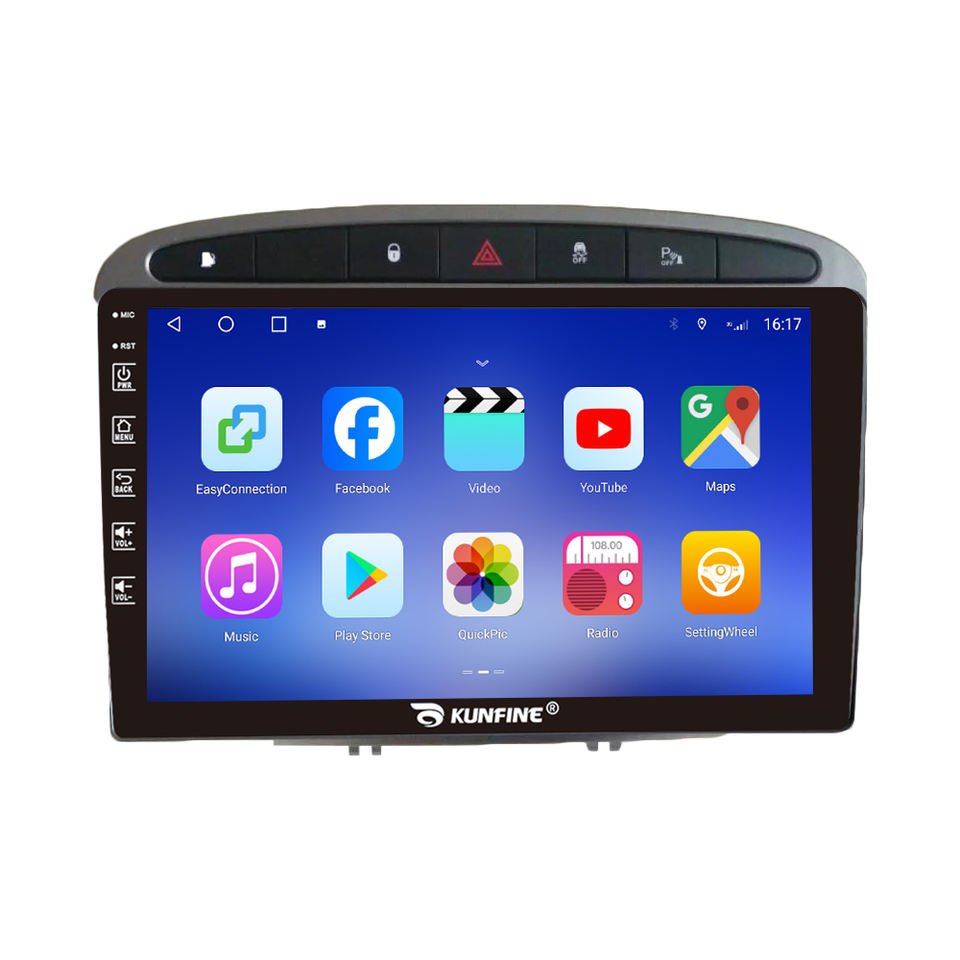 For Peugeot 308 408 2010-2012 9 Inch Headunit Device Double 2 Din Octa-Core Quad Car Stereo GPS Navigation Android Car Radio