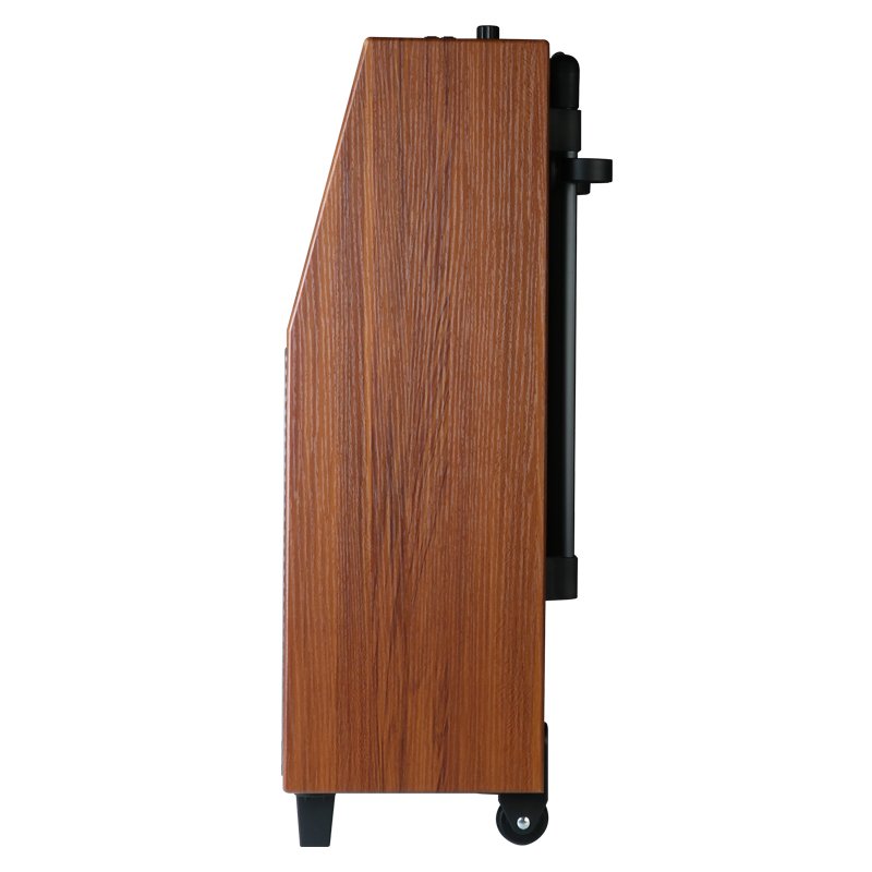 K20 Multi functional Karaoke System Machine Wifi Portable Karaoke Speaker 8-inch Dual Voice Coil Bass Battery Wooden Speaker
