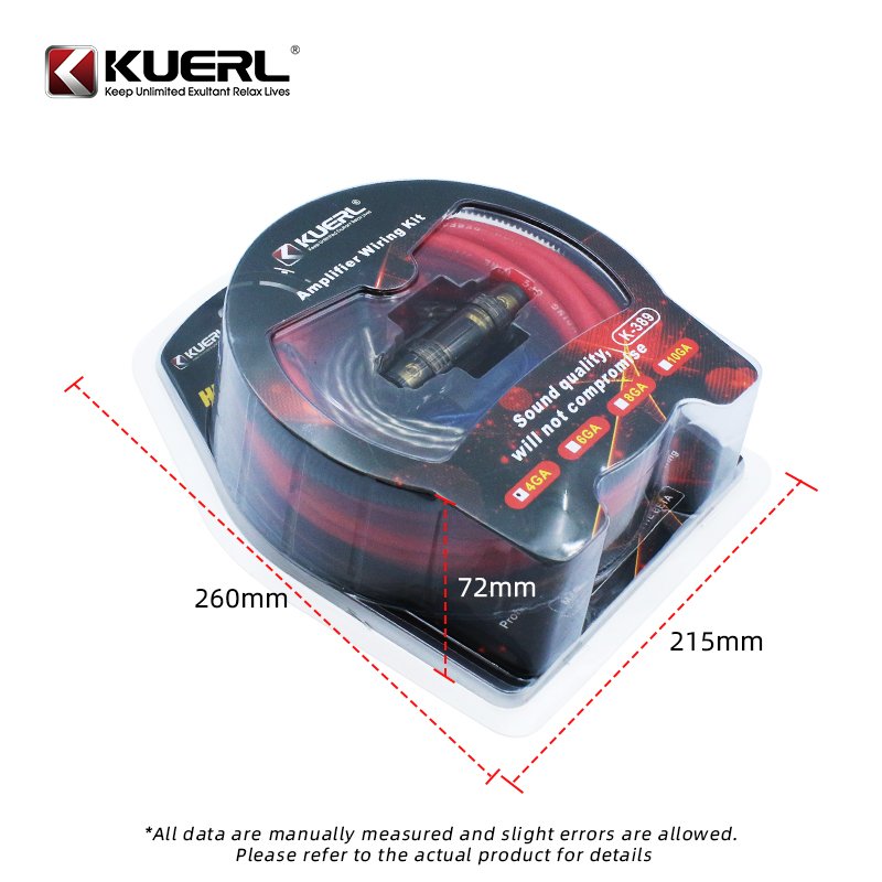 Professional Car Audio Amplifier with RCA Cables PVC Jacket Wiring Kits for Installation in Car Audio Systems