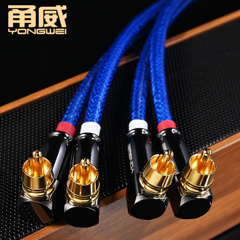 YONGWEI RCA Cable 2RCA to 2 RCA Male to Male Gold Plated RCA Audio Cable 0.5M 1M 1.5M 2M for Home Theater DVD TV Amplifier