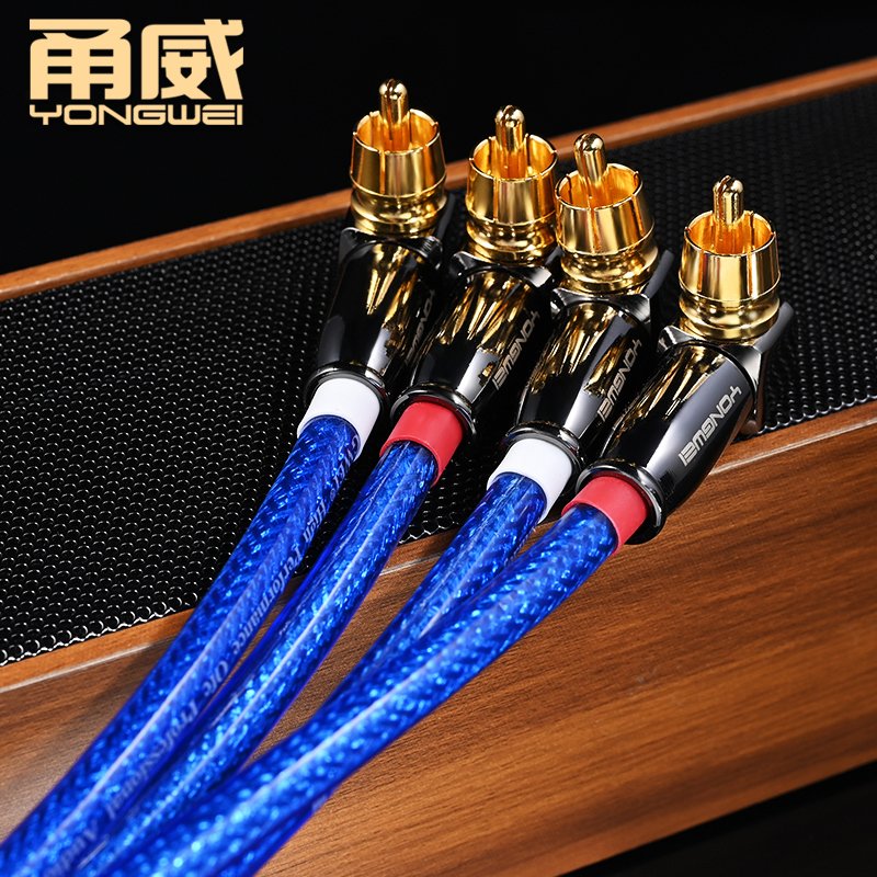 YONGWEI RCA Cable 2RCA to 2 RCA Male to Male Gold Plated RCA Audio Cable 0.5M 1M 1.5M 2M for Home Theater DVD TV Amplifier