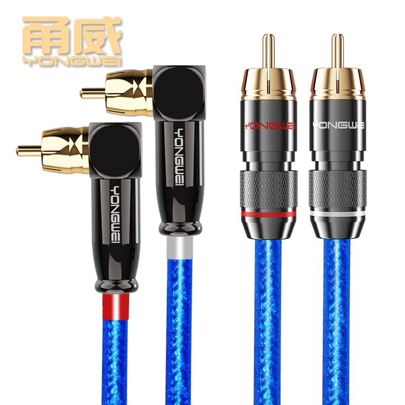YONGWEI RCA Cable 2RCA to 2 RCA Male to Male Gold Plated RCA Audio Cable 0.5M 1M 1.5M 2M for Home Theater DVD TV Amplifier