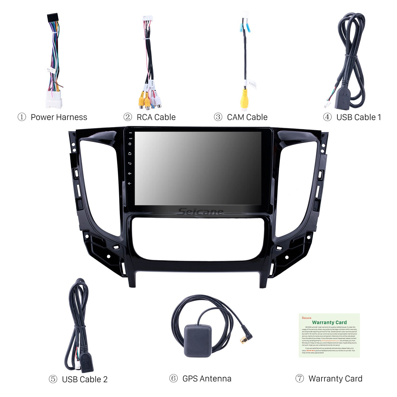 9 Inch Android 13.0 Touch Screen Car Stereo Head Unit for 2015 Mitsubishi TRITON with Carplay WiFi DSP