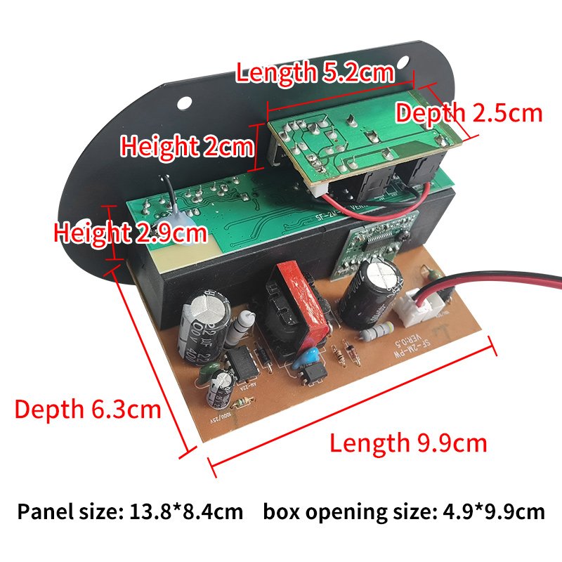 Dual Microphone 4 Ohms 6-10 Inch Car Speakers Subwoofer Audio 12/24V 110/220V Output Power Amplifier Board AC/DC Home Mixer