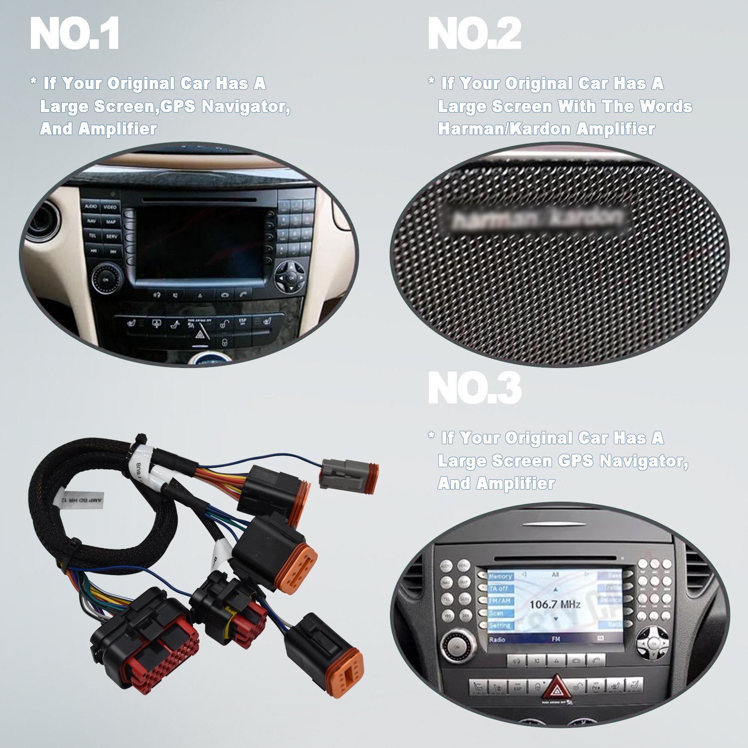 Customizable Car Audio Amplifier Radio Harness PVC & ISO Stereo Plug Plastic Copper Conductor Auto Automotive Adaptor Connector