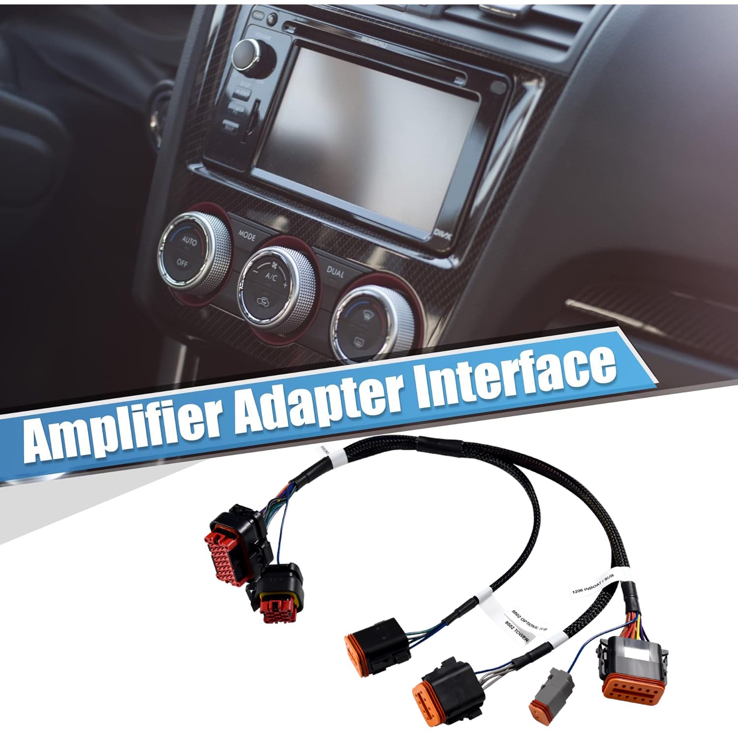 Customizable Car Audio Amplifier Radio Harness PVC & ISO Stereo Plug Plastic Copper Conductor Auto Automotive Adaptor Connector