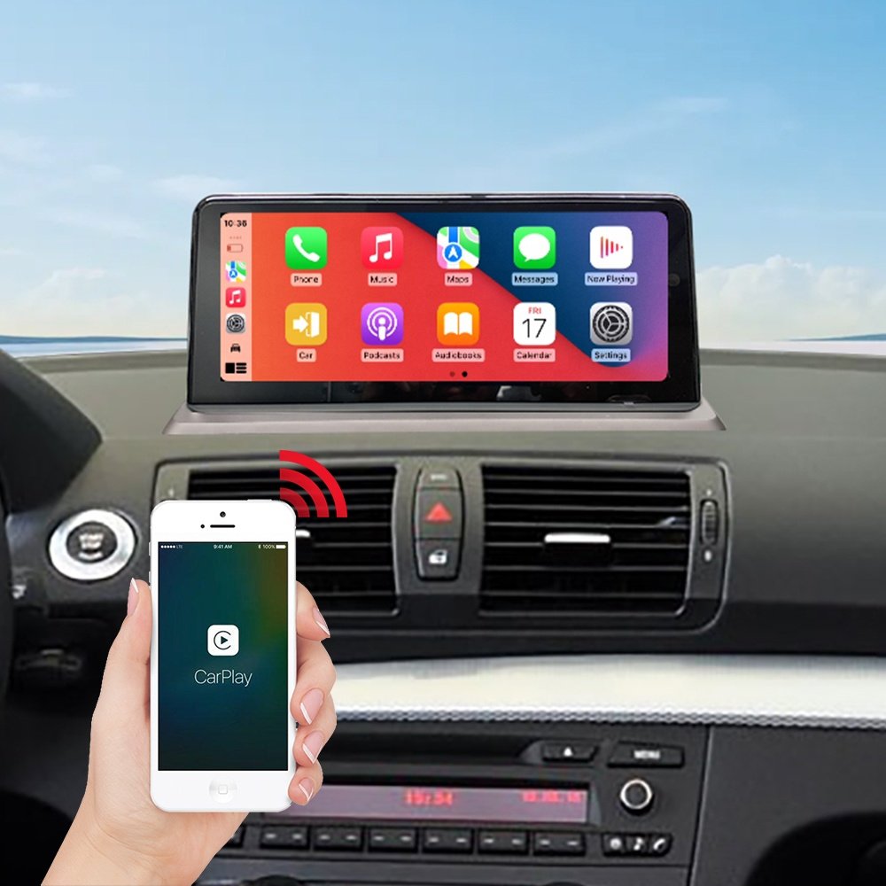 Route Linux 10.25inch Car Radio Screen for BMW 1/2 Series E81/E82/E87/E88 2006-2011 Car Stereo Dual System with Wireless Carplay