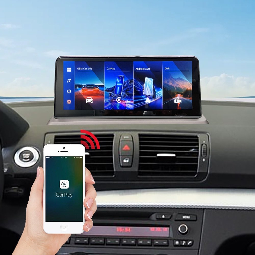 Route Linux 10.25inch Car Radio Screen for BMW 1/2 Series E81/E82/E87/E88 2006-2011 Car Stereo Dual System with Wireless Carplay