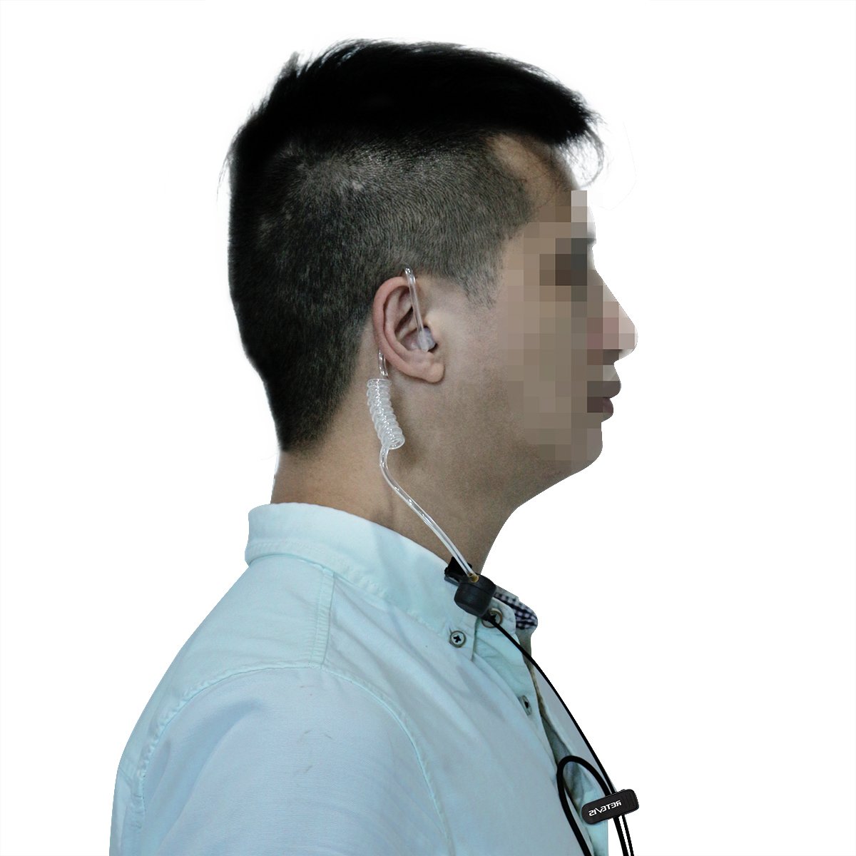 New EEK009 K1 plug 2 Pin Acoustic Tube Earpiece Headset with Coil PTT MIC for Kenwood Retevis Baofeng 888S uv5r
