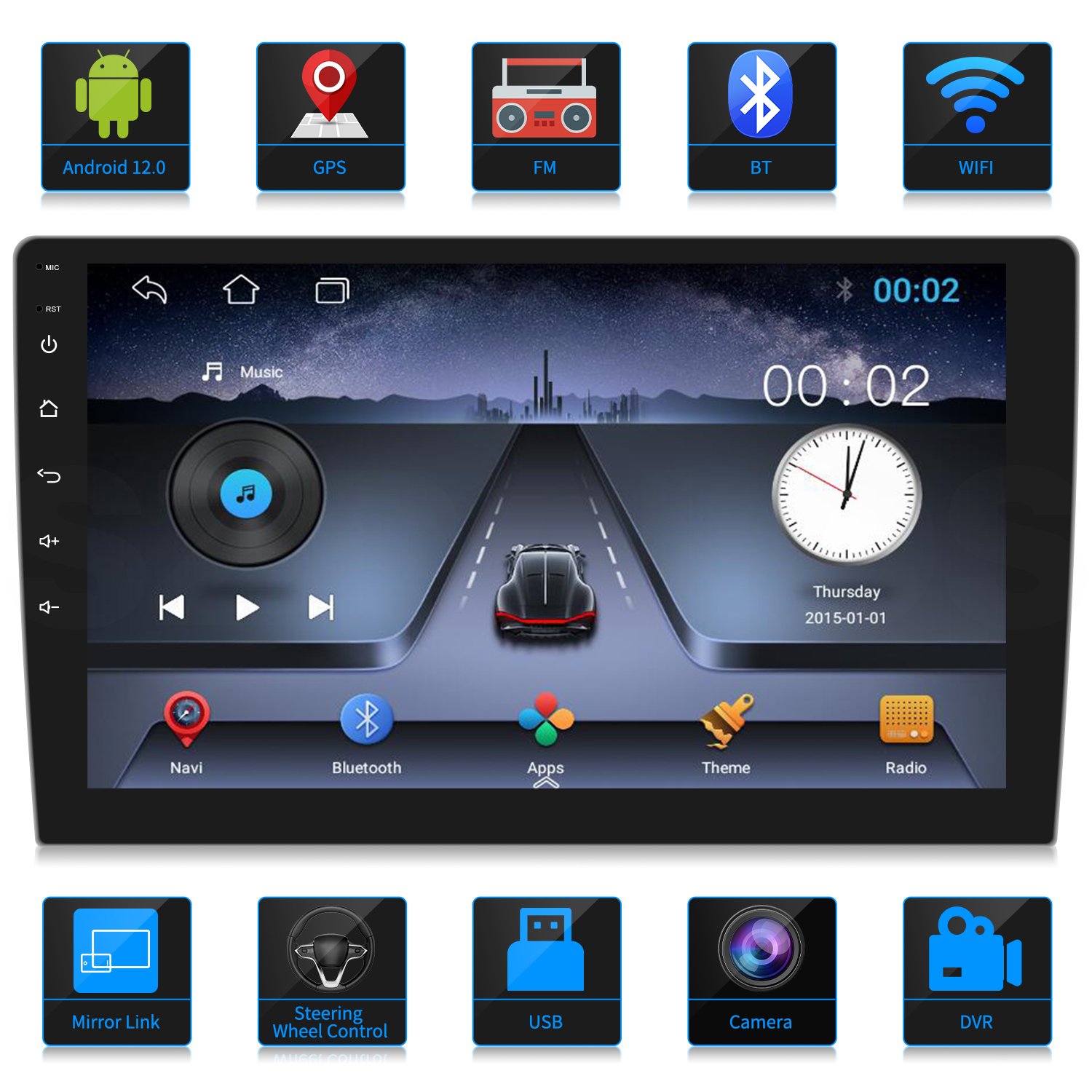 SZDALOS NWD8581 9 Inch 4+64 IPS Screen FM+AM 4G Multimedia Carplay Android Car Radio