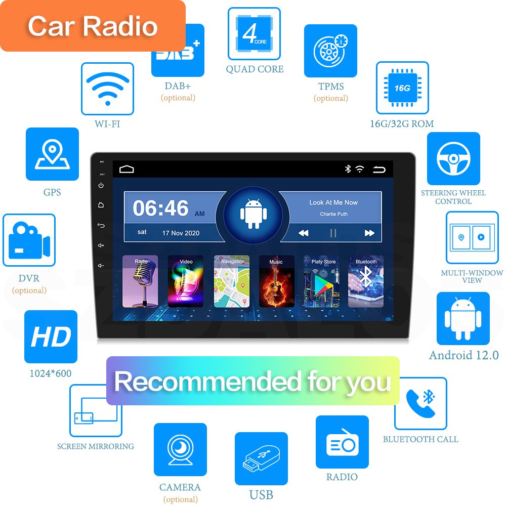 SZDALOS NWD8581 9 Inch 4+64 IPS Screen FM+AM 4G Multimedia Carplay Android Car Radio