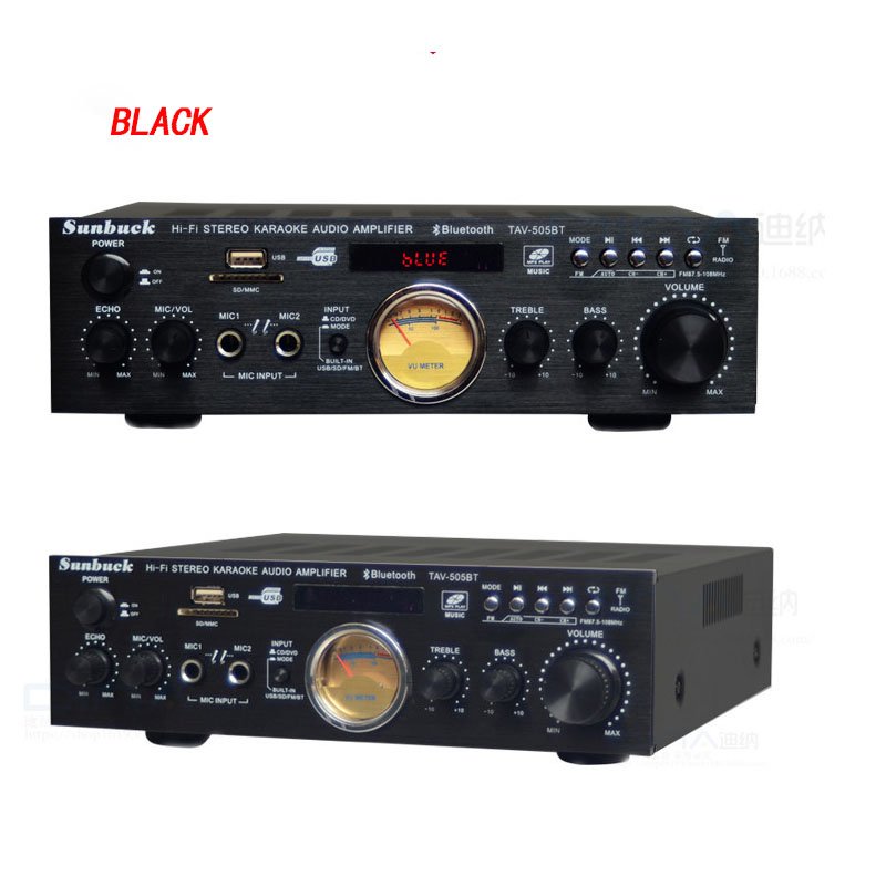 220V Blue-teeth Amplifier Audio High-power 200W*2 2.0 Karaoke OK Car Home Theatre System Sound Speaker Amplifier