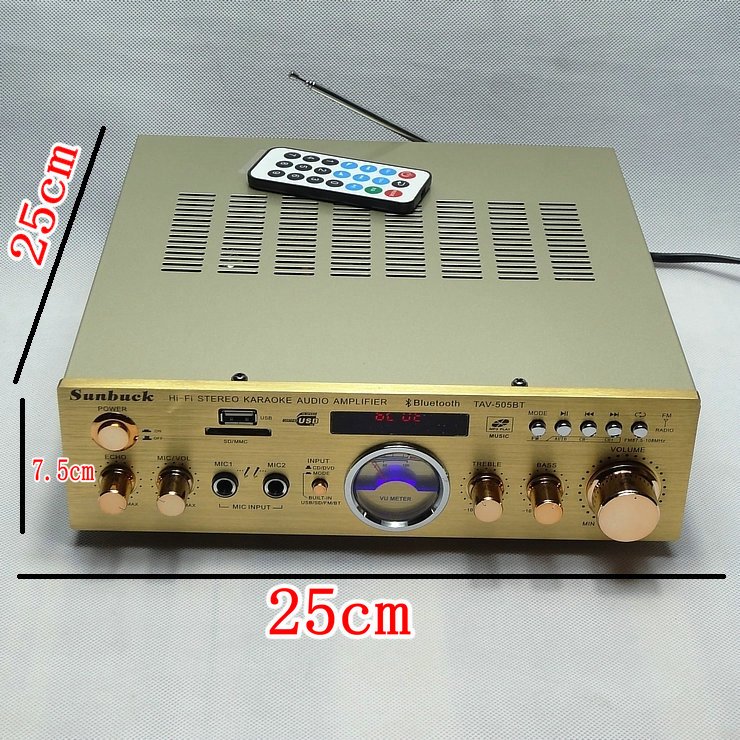220V Blue-teeth Amplifier Audio High-power 200W*2 2.0 Karaoke OK Car Home Theatre System Sound Speaker Amplifier