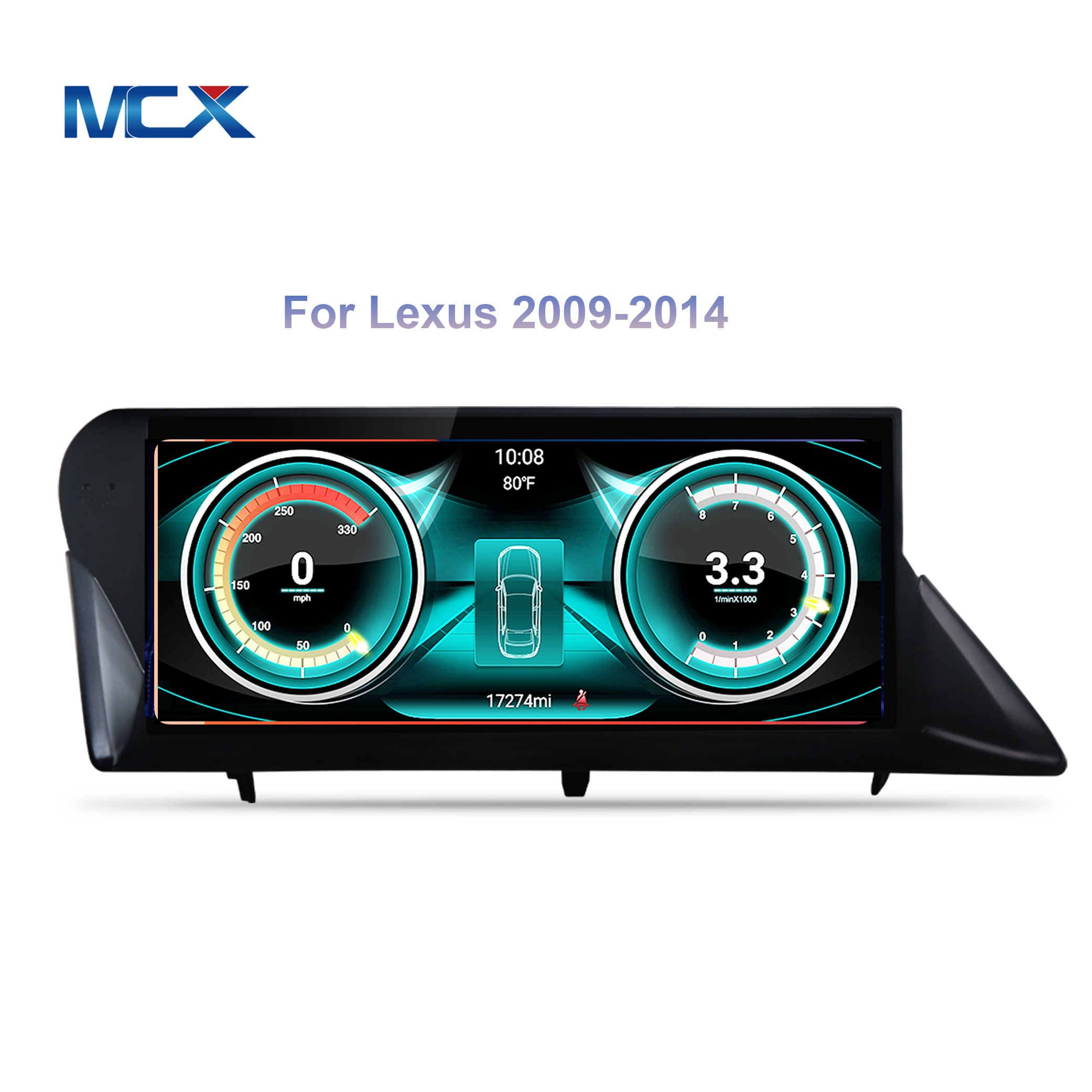 MCX 10.25" 8 Core Radio Auto Stereo Multimedia Video Android 9.0 Map System With GPS Navigation for Lexus RX270 2011-2014