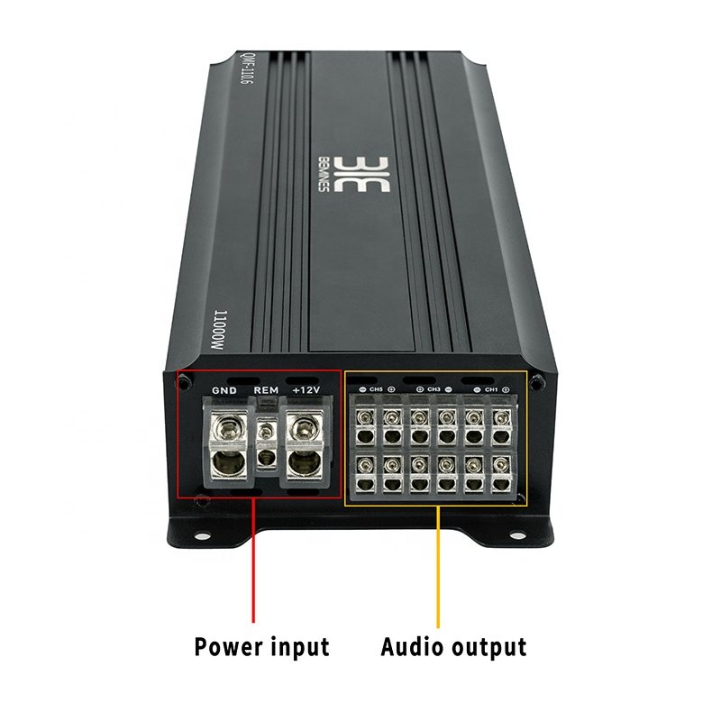 QMF-110.6 New Trend Product Class D Car 6 Channels Amplifier Car Speaker Amplifier DC 12v