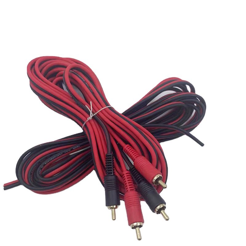 High Quality Performance Twisted Pair RCA Audio Cable With OD 3+3mm(3*6mm)