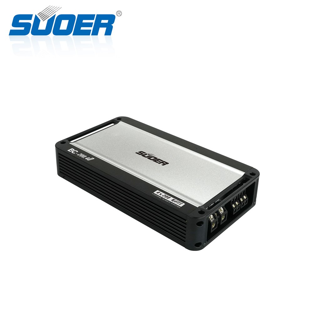 Suoer BC-200.4 Full Range Power Car Amp 4 Channel Car Amplifier 2400 Watts Rms Amp Auto Amplifier