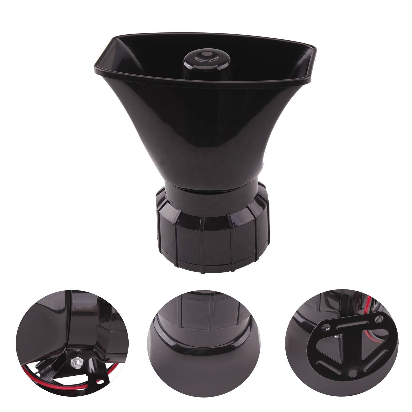 C- Car Siren Horn Siren Vehicle Loudspeaker with Handheld Microphone Amplifier Horn Car Speaker Horn for the Siren12V