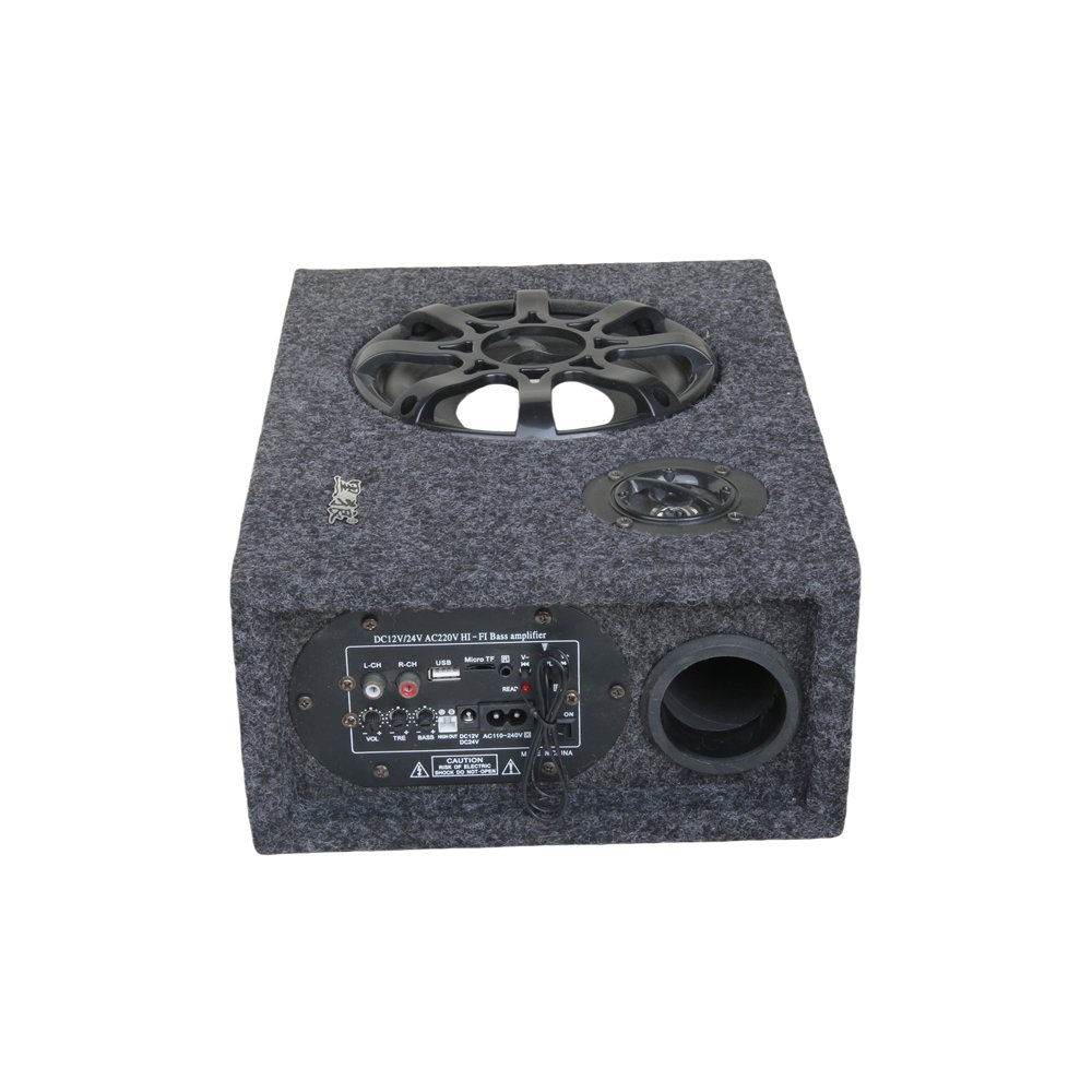 6.5 Inch Clear Flat Subwoofer for Cars Subwoofers Box Speaker Underseat DC 12-220V Single Coil for Audio Amplifier Use