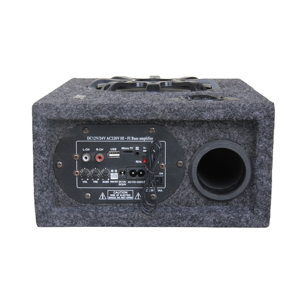 6.5 Inch Clear Flat Subwoofer for Cars Subwoofers Box Speaker Underseat DC 12-220V Single Coil for Audio Amplifier Use