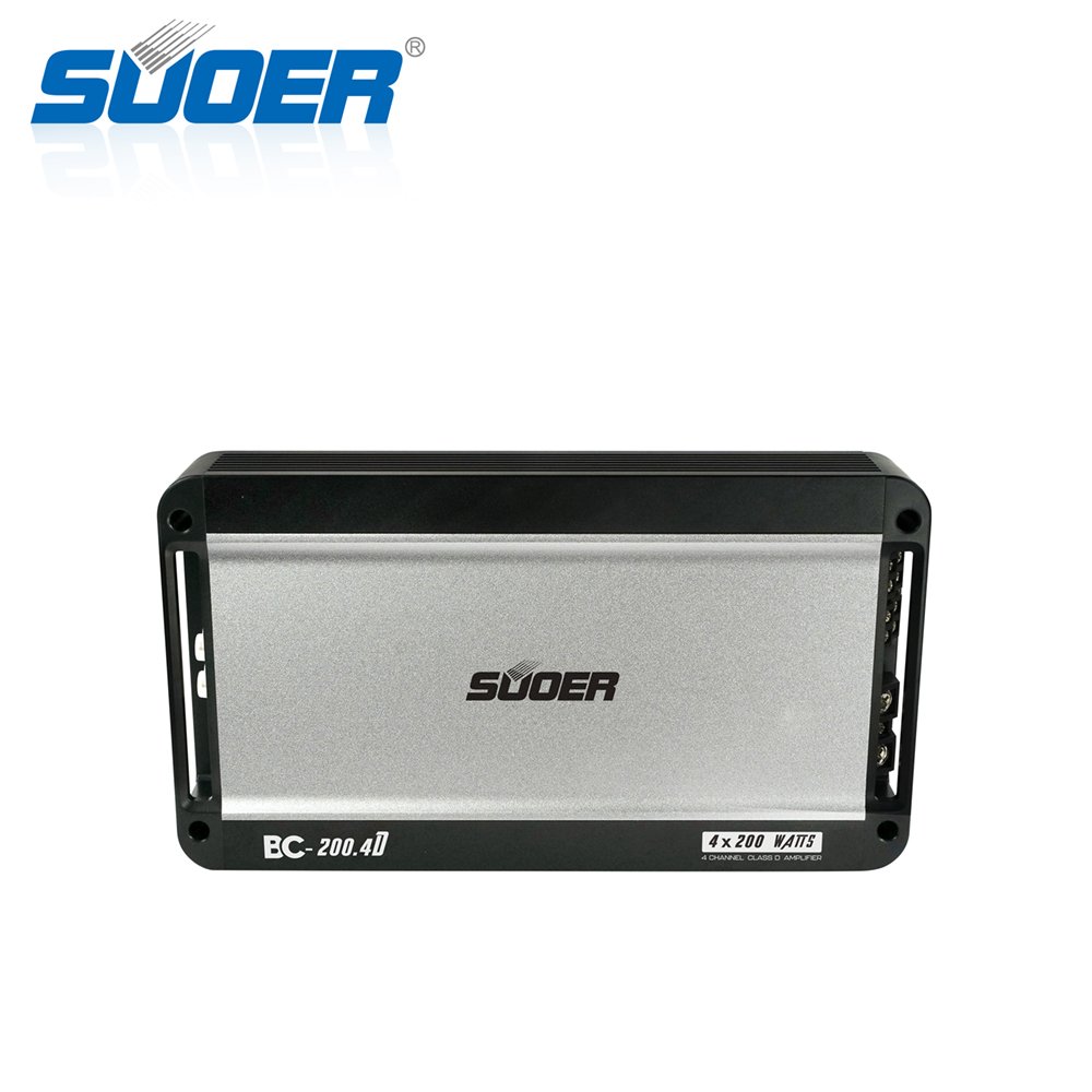 Suoer BC-200.4 12v Amplifier 4 Ch 2500 Watts Max Power Class AB Amplifier Car