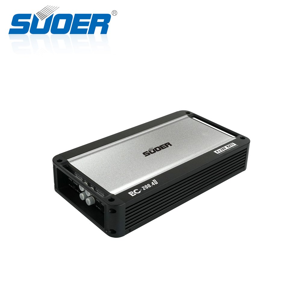 Suoer BC-200.4 12v Amplifier 4 Ch 2500 Watts Max Power Class AB Amplifier Car
