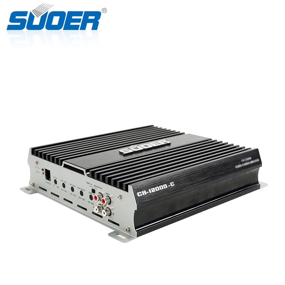 Suoer CB-1200D-C Car Audio Amp 1 Channel Car Amplifier Car Audio Amplifier Sound Standard